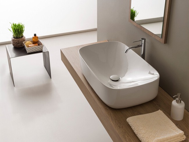 Раковина накладная Scarabeo MOON (5502) White