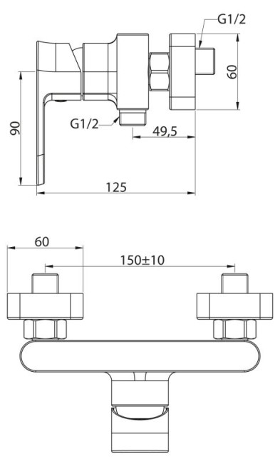 Смеситель для душа BelBagno TERRA (TER-ESDM-CRM) Смеситель для душа BelBagno TERRA (TER-ESDM-CRM)