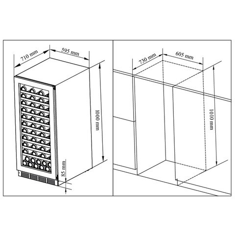 Встраиваемый винный шкаф Cavanova CV090T
