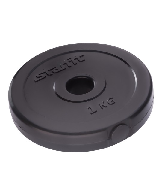 Диск пластиковый Starfit BB-203 1 кг d=26 мм черный