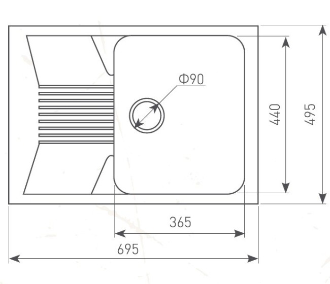Кухонная мойка Zigmund & Shtain Klassisch 695 речной песок