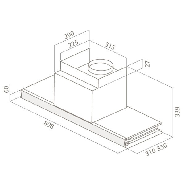 Встраиваемая вытяжка Elica Filo IX/A/90
