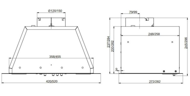 Встраиваемая вытяжка Elikor Врезной блок BOX 52П-700 черный Встраиваемая вытяжка Elikor Врезной блок BOX 52П-700 черный