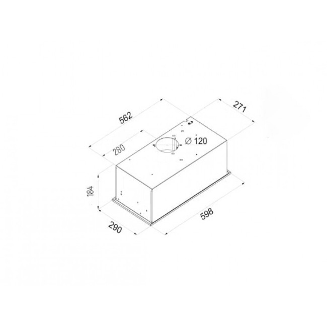 Встраиваемая вытяжка Ciarko Brutto 600 black