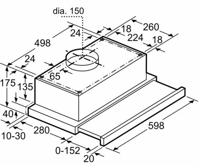 Встраиваемая вытяжка Bosch DFT63CA20Q