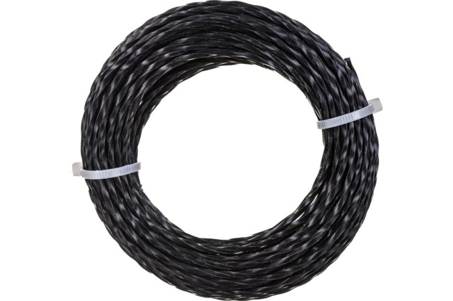 Корд триммерный Patriot 2.0мм 12м скрученный квадрат, черный (805205124) Корд триммерный Patriot 2.0мм 12м скрученный квадрат, черный (805205124)