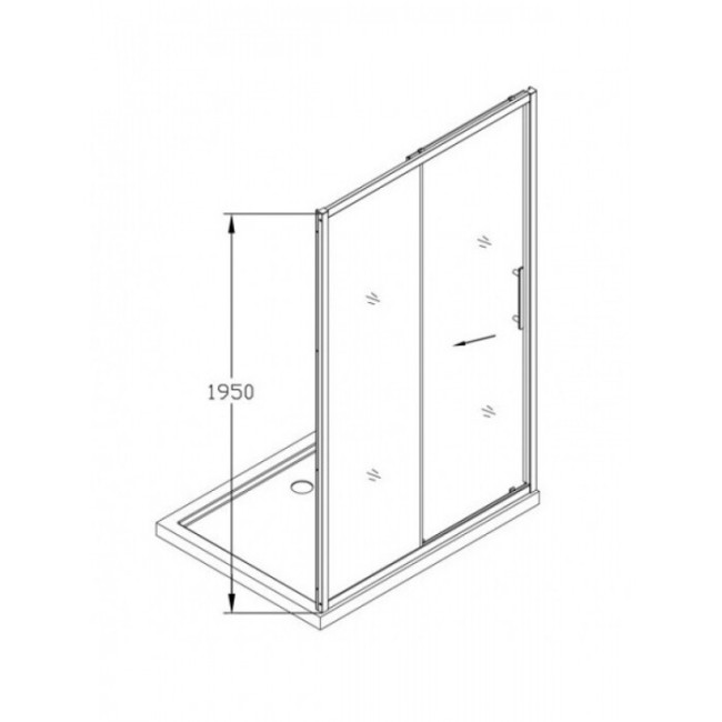 Душевая дверь SSWW LA60-Y21L (1200*1950)