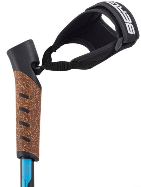 Скандинавские палки Berger Nimbus 2-секционные, 77-135 см, черный/голубой