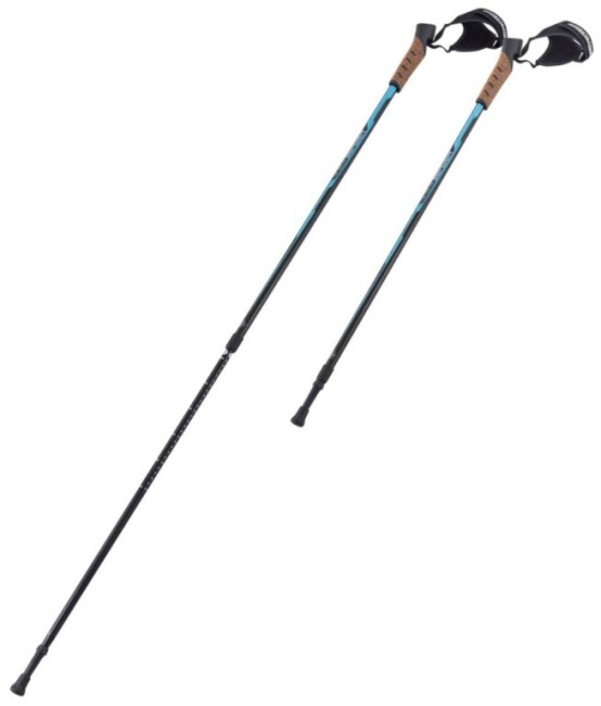 Скандинавские палки Berger Nimbus 2-секционные, 77-135 см, черный/голубой