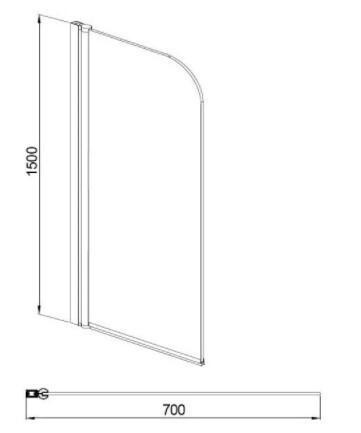 Душевая шторка Bravat BG070.5110A Душевая шторка Bravat BG070.5110A