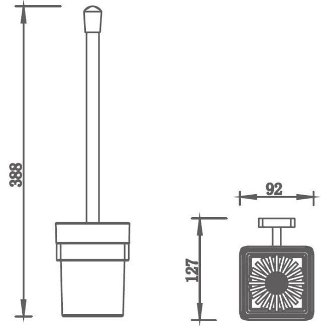 Ершик в стакане Aquanet с держателем хром (6588) Ершик в стакане Aquanet с держателем хром (6588)