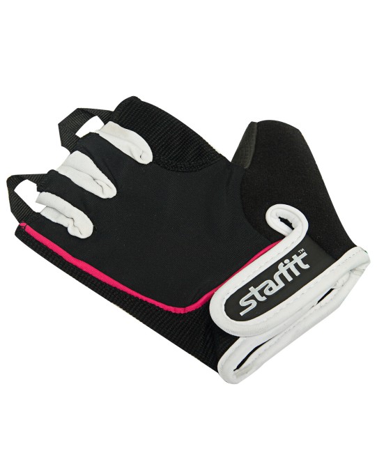 Перчатки для фитнеса Starfit SU-111 черный/белый/розовый S Перчатки для фитнеса Starfit SU-111 черный/белый/розовый S
