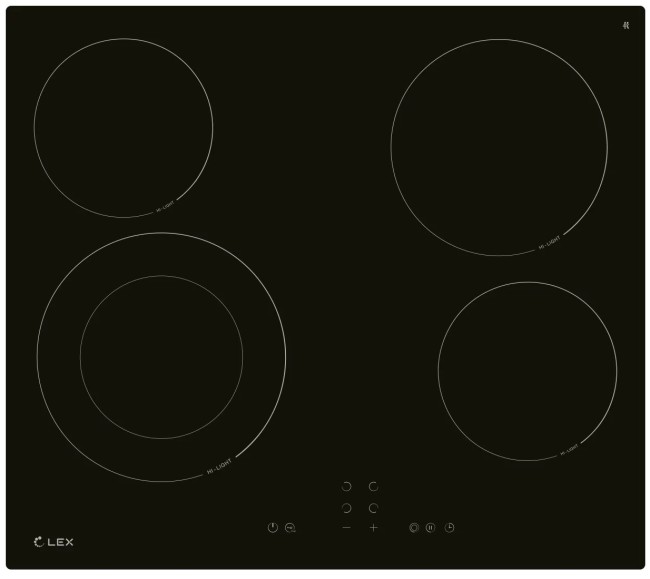 Встраиваемая электрическая варочная панель Lex EVH 641A BL Встраиваемая электрическая варочная панель Lex EVH 641A BL