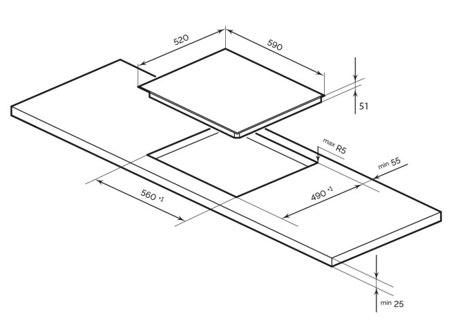 Встраиваемая электрическая варочная панель Lex EVH 641A BL Встраиваемая электрическая варочная панель Lex EVH 641A BL