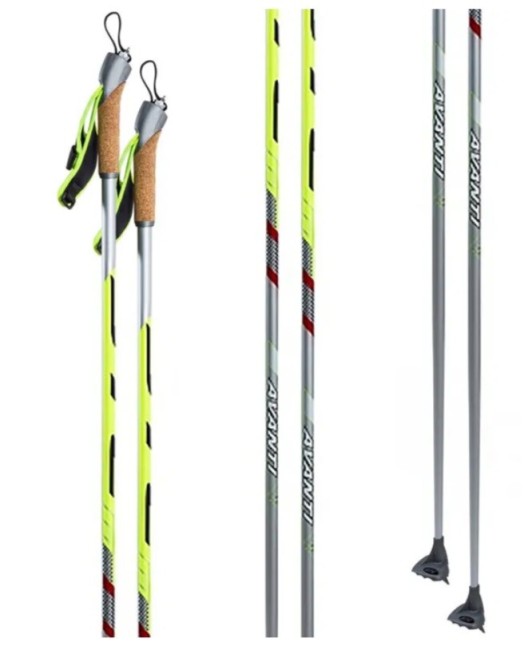 Лыжные палки STC Avanti деколь серебро 100% углеволокно (STC 175) Лыжные палки STC Avanti деколь серебро 100% углеволокно (STC 175)