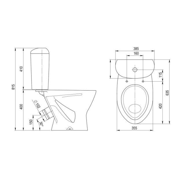 Унитаз-компакт Santeri Версия 1.P401.5.S00.00B.F