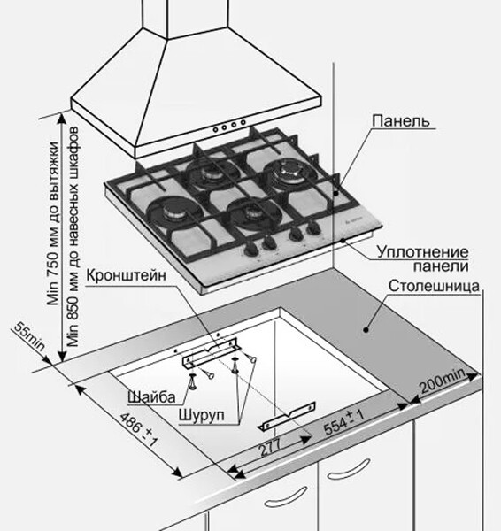 Встраиваемая газовая варочная панель Gefest ПВГ 2231-01 В85 Встраиваемая газовая варочная панель Gefest ПВГ 2231-01 В85