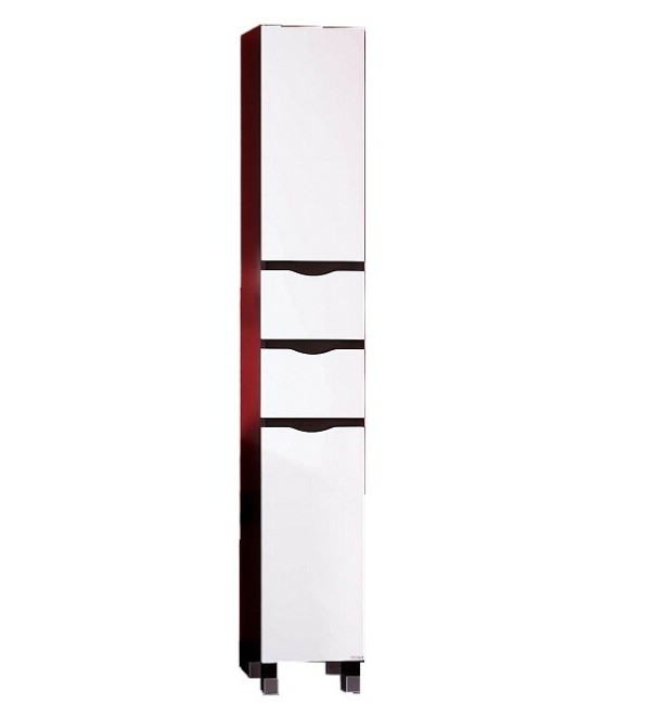 Шкаф-пенал Бриклаер Токио с корзиной венге/белый Шкаф-пенал Бриклаер Токио с корзиной венге/белый