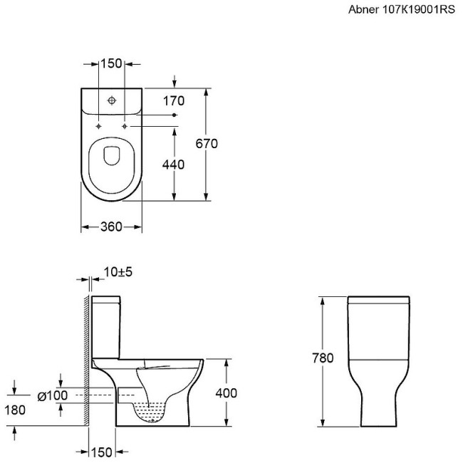 Унитаз Ambassador Abner 107K19001RS