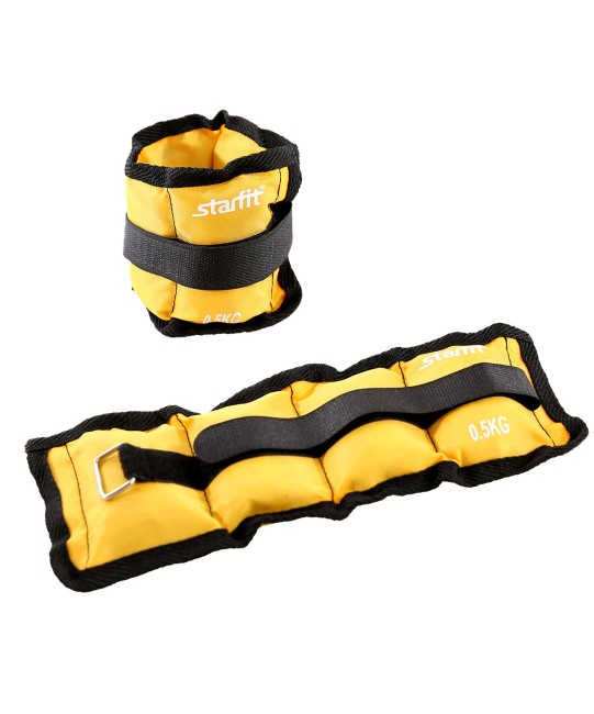 Утяжелители универсальные Starfit WT-401 0.5 кг желтый Утяжелители универсальные Starfit WT-401 0.5 кг желтый
