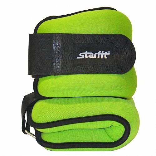 Утяжелители универсальные Starfit WT-102 0.5 кг черный/зеленый Утяжелители универсальные Starfit WT-102 0.5 кг черный/зеленый