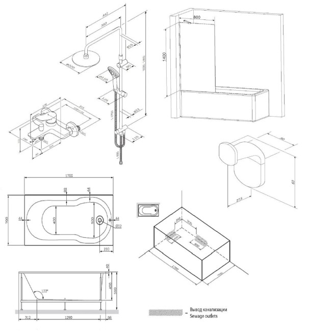 Акриловая ванна AM.PM X-Joy (WK88ED)