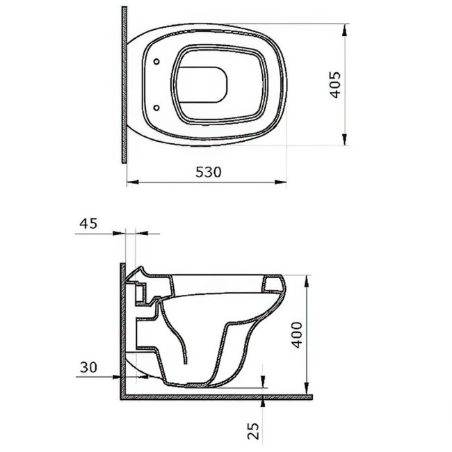 Унитаз Ambassador Diamond 123T20101R-122T20101