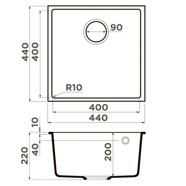 Кухонная мойка Omoikiri Bosen 44-U-BL черный Кухонная мойка Omoikiri Bosen 44-U-BL черный