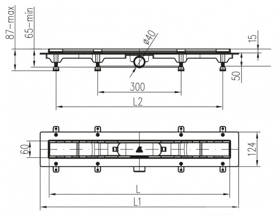 Водоотводящий желоб Alpen Basic ALP-650B Водоотводящий желоб Alpen Basic ALP-650B