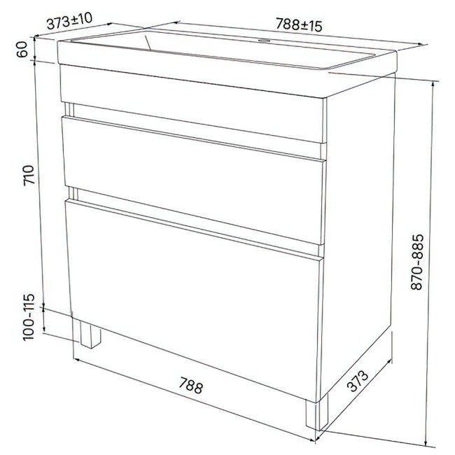Тумба с раковиной Iddis Zodiac ZOD8ABFi95K