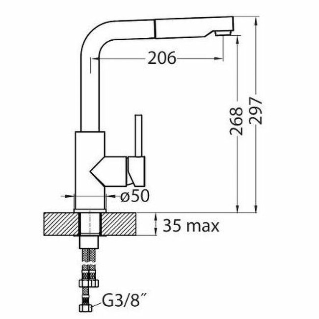 Смеситель для кухни Alveus SIROS - P CHR хром (1129047) Смеситель для кухни Alveus SIROS - P CHR хром (1129047)