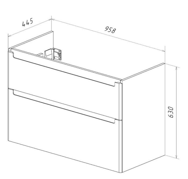 Тумба подвесная Lemark Buno 100 LM04B100T Тумба подвесная Lemark Buno 100 LM04B100T