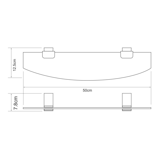 Полка стеклянная WasserKraft Abens K-3224