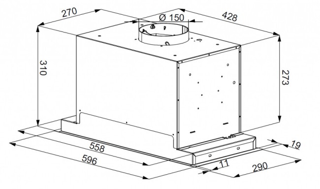 Встраиваемая вытяжка Konigin Extra Black 60 Встраиваемая вытяжка Konigin Extra Black 60