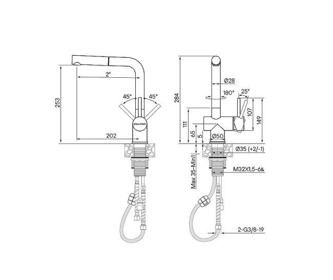 Смеситель для кухни Paulmark DOSSE Do214418-SS Смеситель для кухни Paulmark DOSSE Do214418-SS