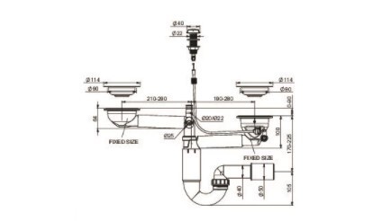 Сифон для мойки Prevex PL2-R9C45-SANT-01 Сифон для мойки Prevex PL2-R9C45-SANT-01