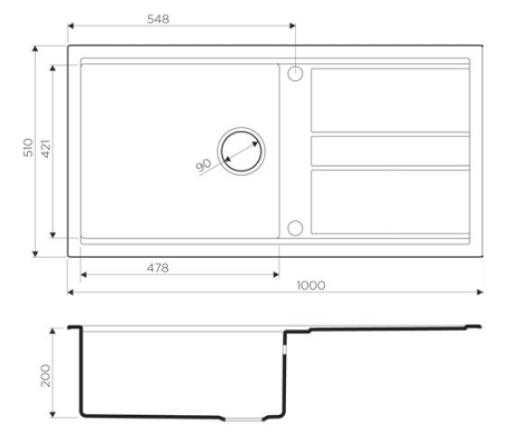 Кухонная мойка Omoikiri Kitagawa 100-GR Artceramic Leningrad grey