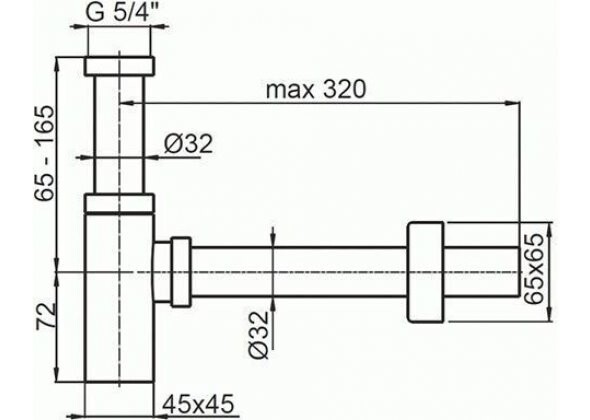 Сифон для умывальника Alca Plast A401