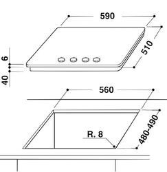 Встраиваемая газовая варочная панель Whirlpool GOS 6413 NB