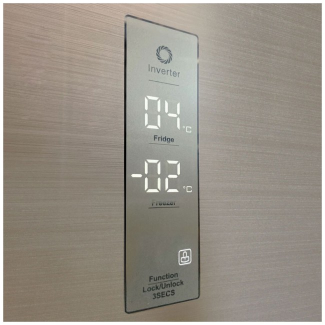 Холодильник Ginzzu NFI-4414 шампань стекло