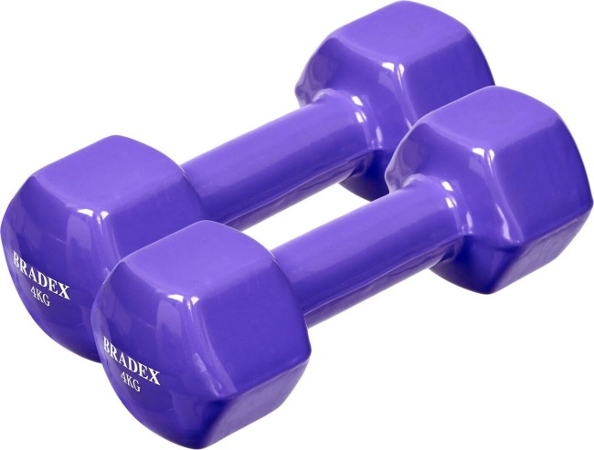Набор гантелей Bradex SF0872 4 кг фиолетовый