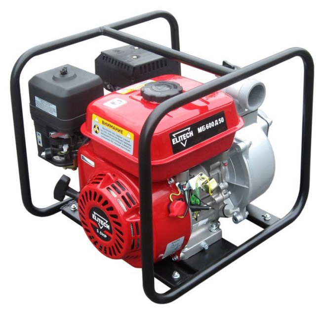 Мотопомпа Elitech МБ 600 Д 50 Мотопомпа Elitech МБ 600 Д 50