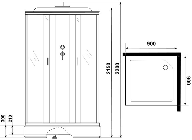 Душевая кабина Niagara NG-1108-14G