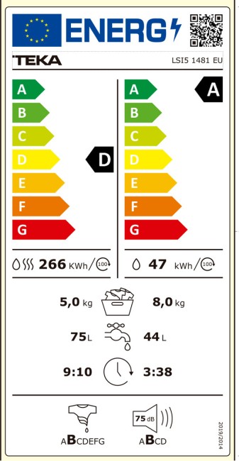 Встраиваемая стиральная машина Teka LSI5 1481 Встраиваемая стиральная машина Teka LSI5 1481