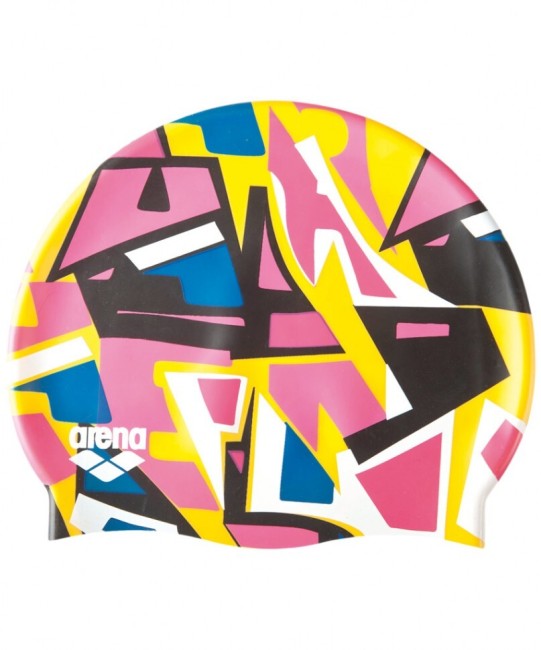 Шапочка для плавания Arena Print Jr Jumble/Yellow (94171 310)