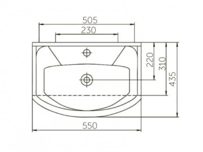 Раковина Runo Rosa Элеганс 55 (УТ000000175) Раковина Runo Rosa Элеганс 55 (УТ000000175)