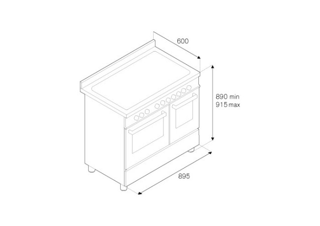 Комбинированная плита Bertazzoni PRO90 6 MFE D XT