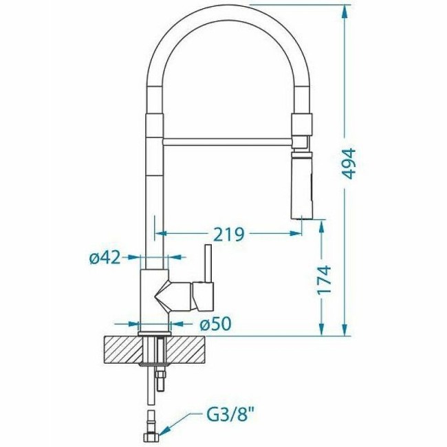 Смеситель для кухни Alveus Lyra - S CHR хром (1132184) Смеситель для кухни Alveus Lyra - S CHR хром (1132184)