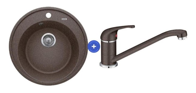 Кухонный комплект Blanco RIONA 45 Silgranit кофе (521401) + DARAS кофе (524185) 521401D2 Кухонный комплект Blanco RIONA 45 Silgranit кофе (521401) + DARAS кофе (524185) 521401D2