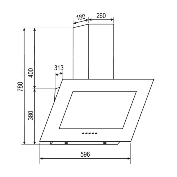 Каминная вытяжка Rainford RCH-3602 white